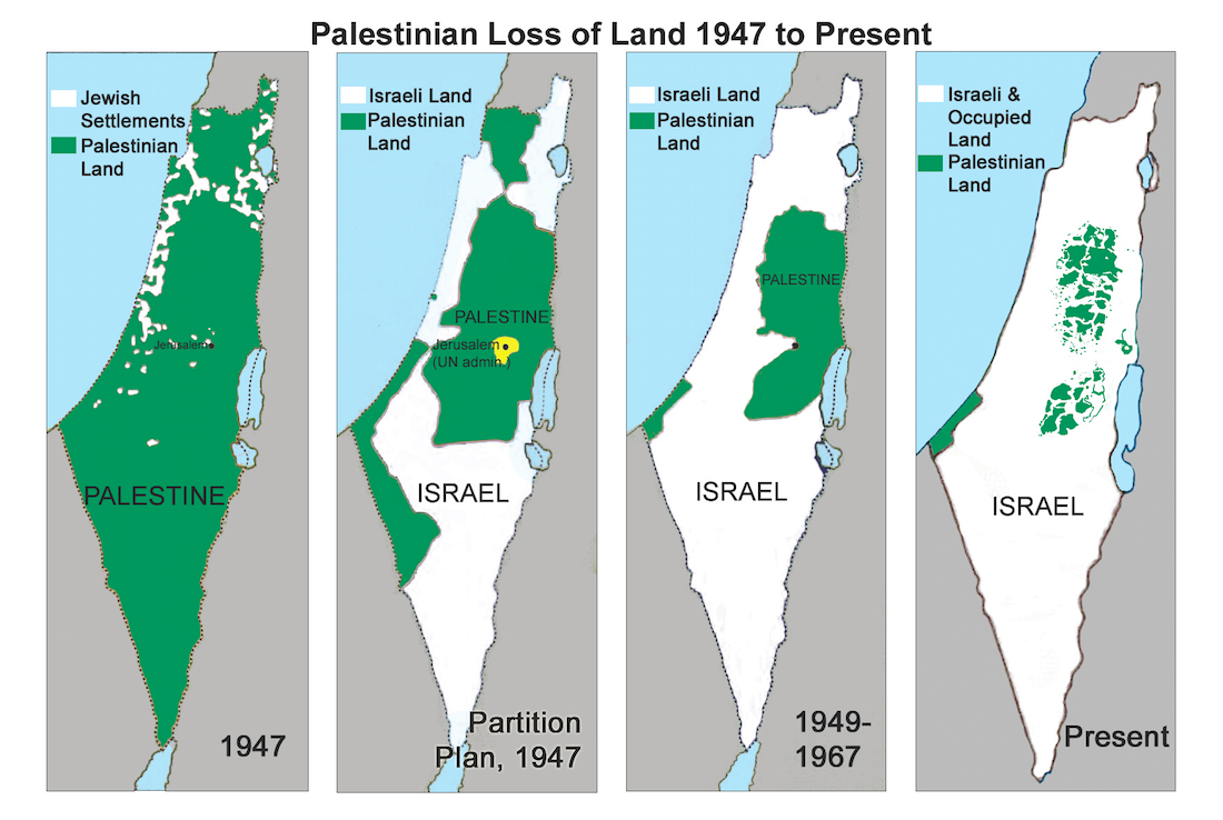Shrinking Palestine Map Over Time